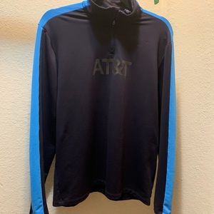 AT&T quarter zip stretchy long sleeved shirt